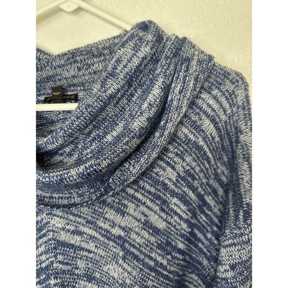Express Sweater Oversized Cowl Neck Blue Marled XS Woman’s Acrylic / Wool - Picture 7 of 12